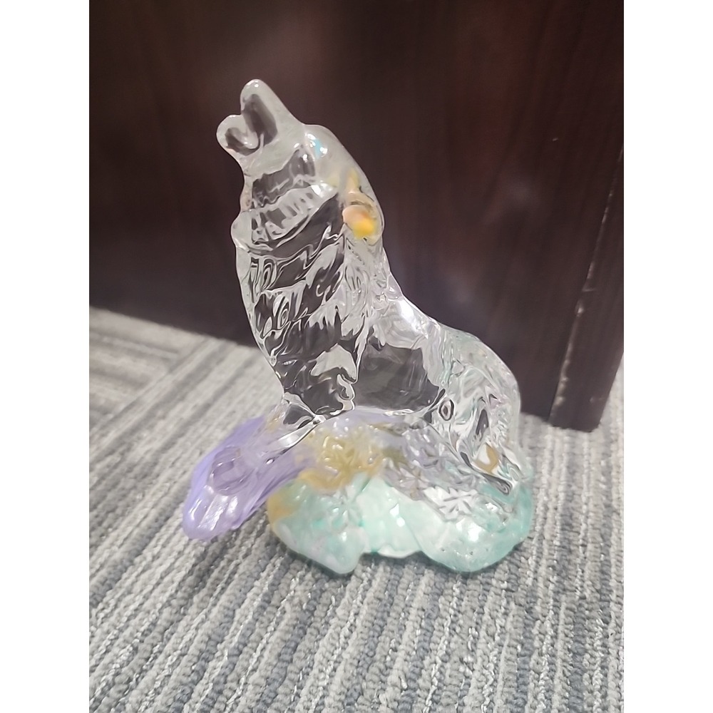 Princess House Wonders Of The Wild 24% Lead‎ Crystal Wolf Figurine GERMANY